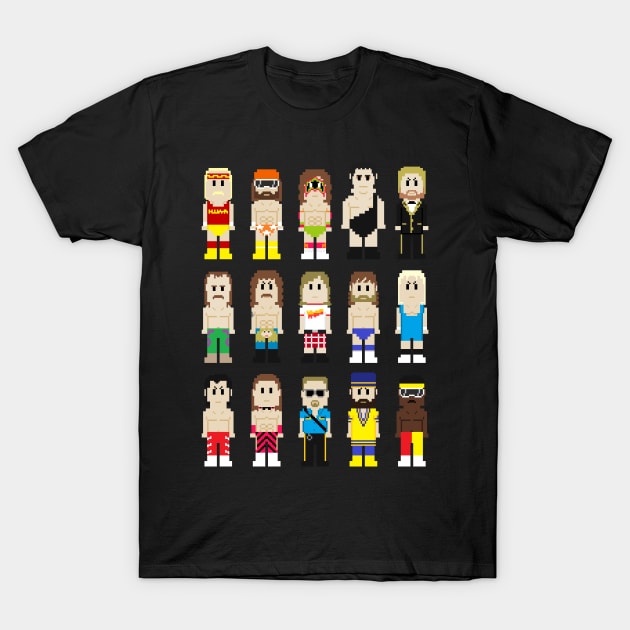 8-Bit Wrestling! T-Shirt by Alcreed